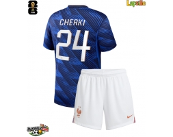 Ranska Rayan Cherki #24 Kotipaita Lapsille MM-kisat 2026 Lyhythihainen (+ shortsit) Ranska Rayan Cherki #24 Kotipaita Lapsille MM-kisat 2026 Lyhythihainen (+ shortsit)
